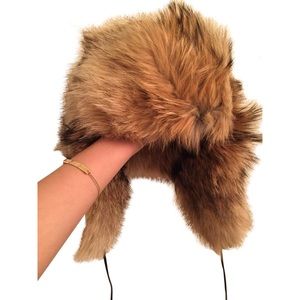 Coyote Fur Aviator hat